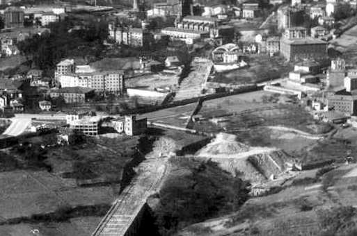 Rotonda de Zumalakarregi y túneles de Begoña 1958