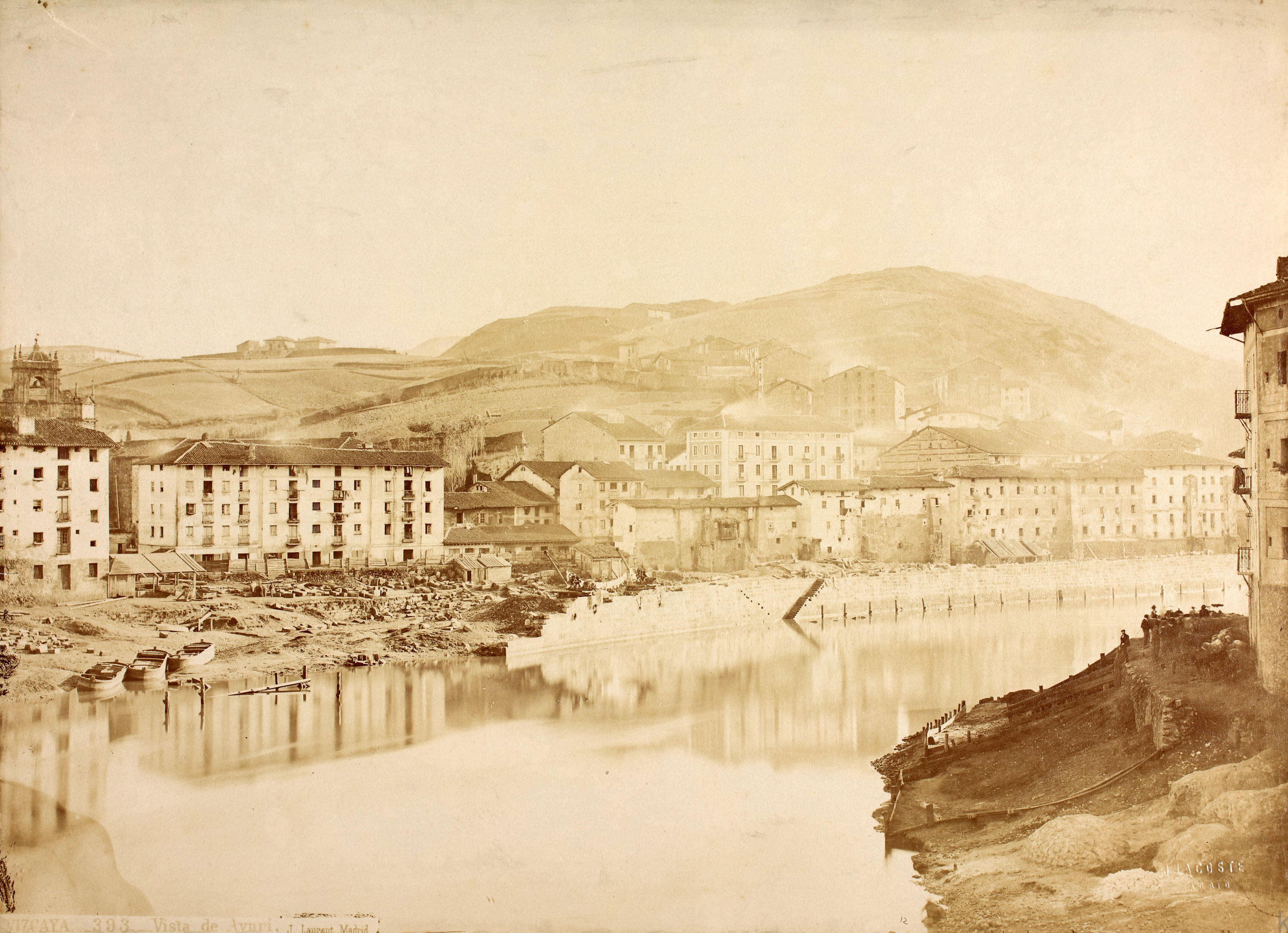 Toma general del barrio Atxuri. Ca. 1866 – 1867 Foto Jose Martinez Sanchez, J Laurent , Jose Lacoste . Bilboko Udal Artxiboa